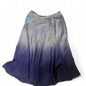 Bebe Women's Blue Ombre Full Midi Skirt sz XS